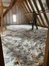 Blow in insulation in Dallas home